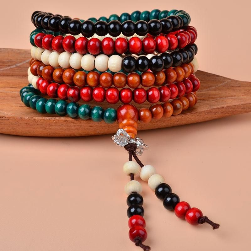 Multi-colored Beaded Stretch Bracelets Set