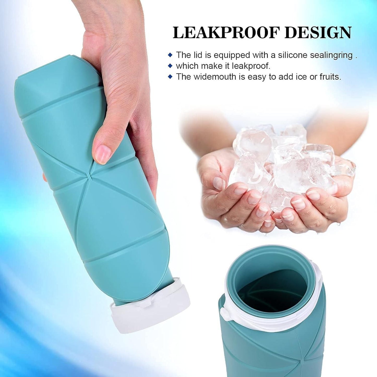 Silicone Foldable Water Bottle for Gym