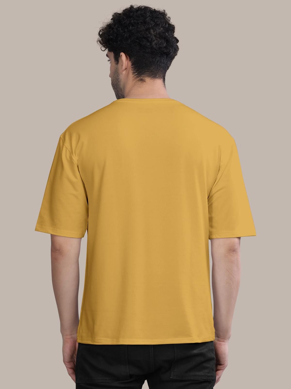 Trendy Cotton Blend Graphic Print Oversized T-Shirt for Men's