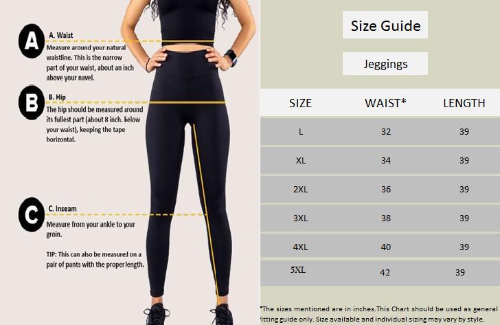 Women's Denim Lycra Solid Plus Size Jeggings