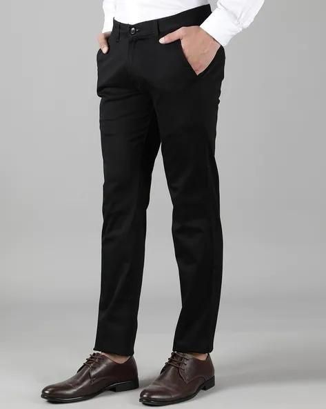 Cotton Lycra stretchable Solid Slim Fit Mens Formal Trousers