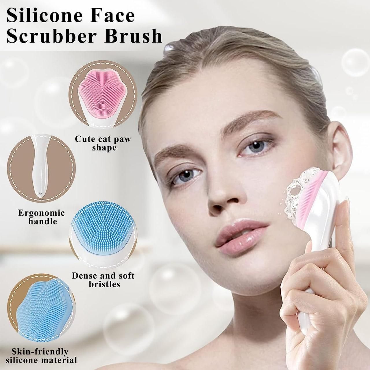 Silicone Facial Cleansing Brush Skin Skin Easy to Clean Scrubber