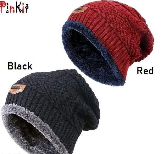 Woolen Mens Beanie Cap For Winter (Pack of 2)