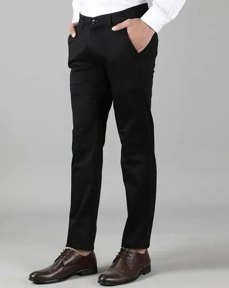 Solid Regular Fit Mens Formal Trouser