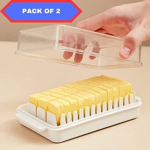 Butter Dish Keeper with Sealed Plastic Lid(pack of 2)